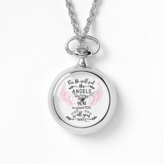 Relógio Bíblia do Anjo do Guardião Verso Religioso