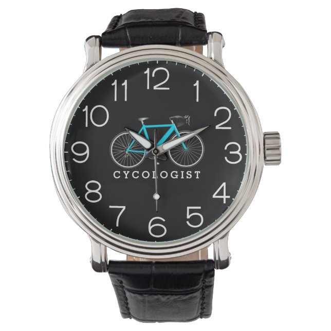 Relógio Bicicleta Aqua Cycologista A Preto (Frente)