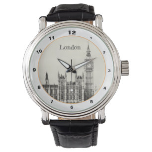Relógio Big Ben Clock & London, Westminster/vintage UK