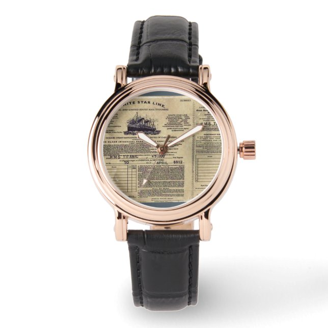 Relógio Bilhete para RMS Titanic (Frente)