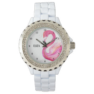 Relógio Bird Tropical Bird Willife Watch, de cor rosa-rosa