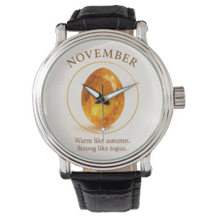 Relógio Birthstone de novembro - Citrina para a Alegria, A