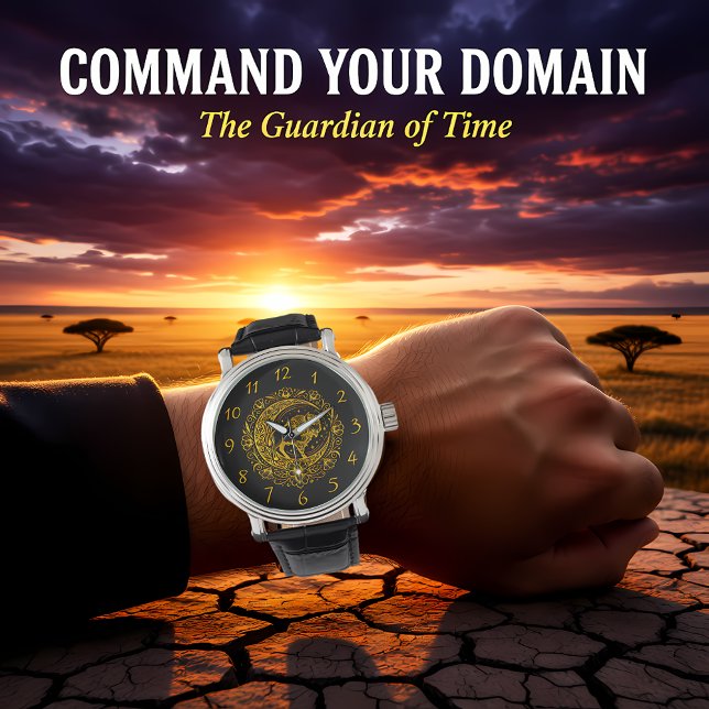 Relógio Bison Buffalo em Intricate Floral Design Patterno (Criador carregado)