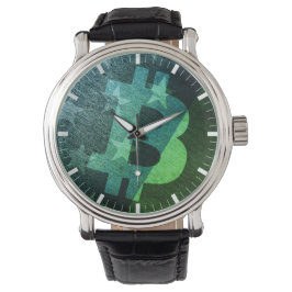 Relógio Bitcoin America ₿ (Green) Watch
