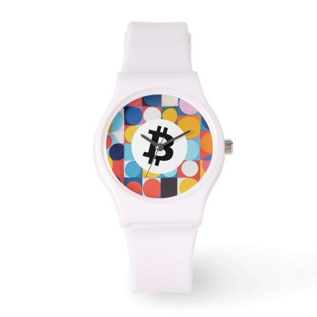 Relógio Bitcoin Colorido (Frente)