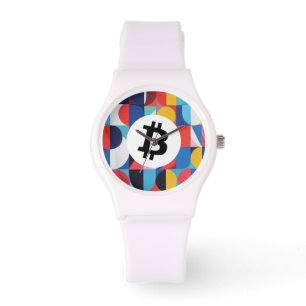 Relógio Bitcoin Colorido