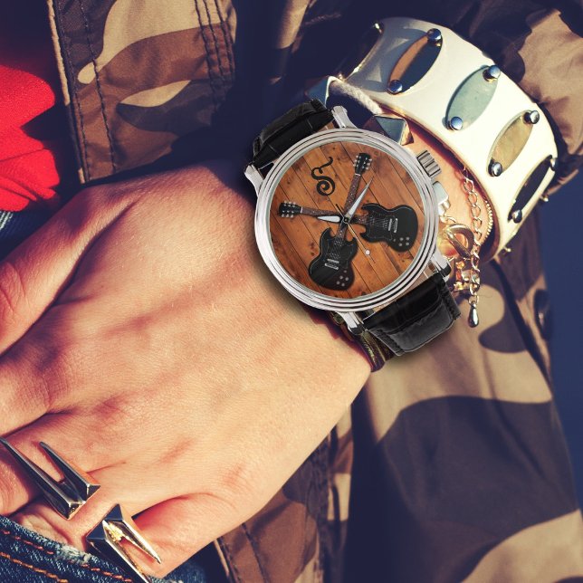 Relógio Black Electric Guitars Boys Watch (Criador carregado)