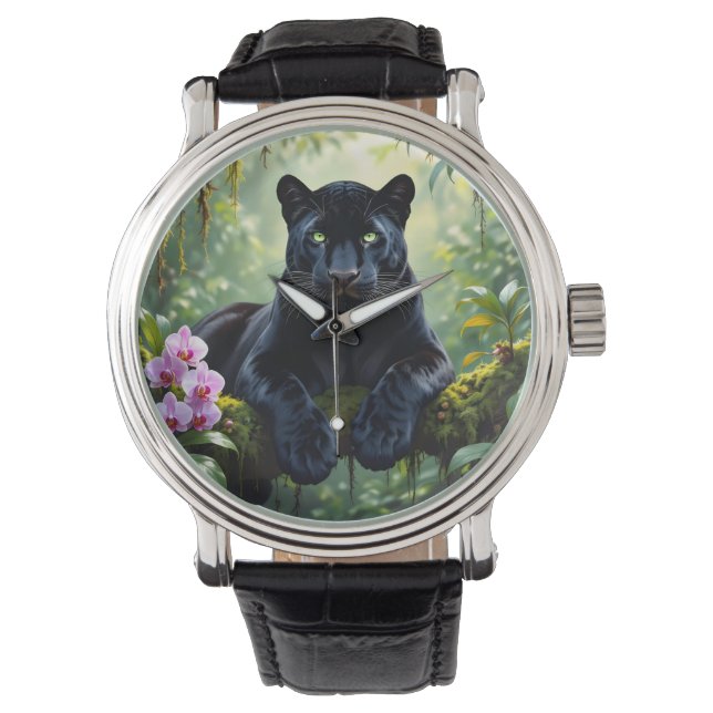 Relógio Black Panther in the Jungle (Frente)