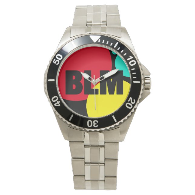 Relógio BLM, estamos juntos, cores personalizadas, solidar (Frente)