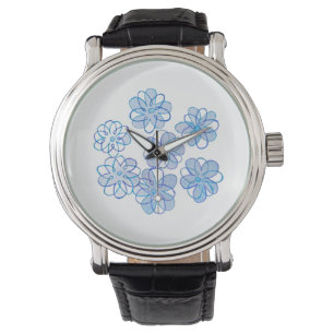 Relógio Blue Daisies Watch