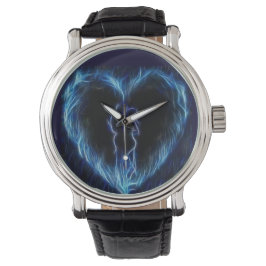 Relógio Blue Fire Heart Watch
