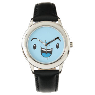 Relógio Blue Smiling Kawaii Face Watch