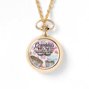 Relógio Boa Comida da vovó servida diariamente com um "Ele