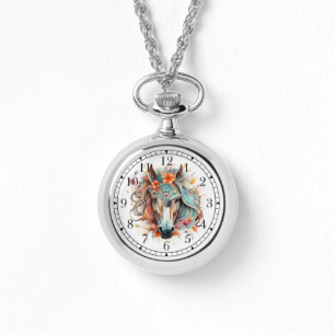 Relógio Boho Tribal Watercolor Na moda Chic Mulheres