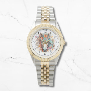 Relógio Boho Tribal Watercolor Na moda Chic Mulheres