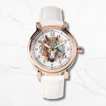 Relógio Boho Tribal Watercolor Na moda Chic Mulheres<br><div class="desc">Boho Tribal Watercolor Horse Na moda Chic Womans Watches apresenta um cavalo floral de cor aquática boêmio. Criado pelo Evco Studio www.zazzle.com/store/evcostudio</div>
