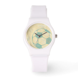 Relógio Bola de futebol de Pastel Blue por Chariklia Zarri