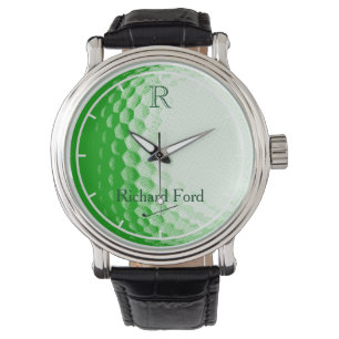 Relógio bola de golfe verde personalizada