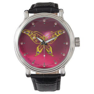 Relógio BOLETA HÍPICA, Rubi Vermelho Rosa