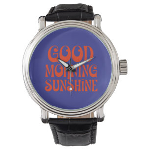 Relógio Bom dia Sunshine Retro Decor Impressão