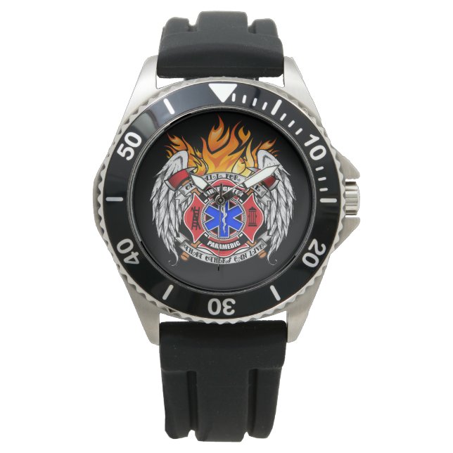 Relógio Bombeiro/Médico Combinação Emblem Watch (Frente)
