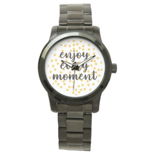 Relógio Bonita, feliz, inspiradora "Aproveite cada momento