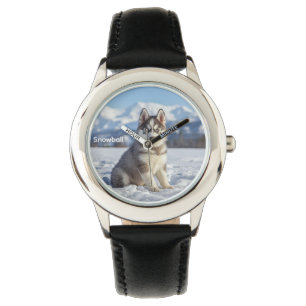 Relógio Bonita personalização Rouco de Cachorro da Criança