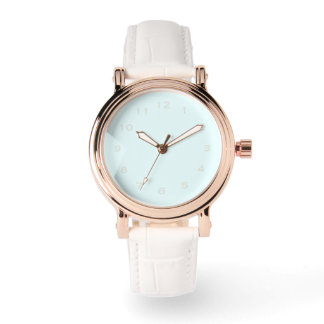 Relógio Bonito Banda de couro azul-rosegold eWatch