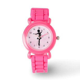 Relógio Bonito Silhouette Ballerina a rosa