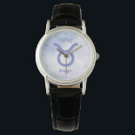 Relógio Bonito símbolo de astrologia Taurus personalizado<br><div class="desc">Este bonito, personalizado relógio púrpura e lavanda Taurus mostra seu sinal astrológico do Zodíaco em um belo brilho como as constelações. Personalize este bonito presente de relógio de pulso de símbolos astrologia com seu nome em lindos scripts cursivos para alguém com aniversário de fim de abril ou início de maio....</div>
