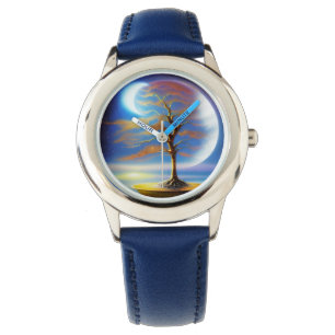 Relógio bonsai paisagem lunar 