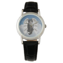 Boo Angel Women's Classic Black Leather Watch