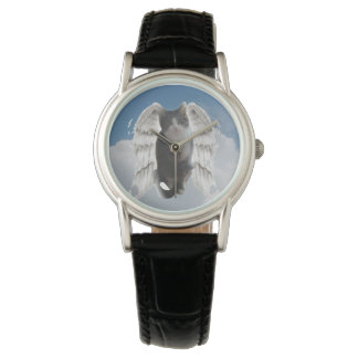 Relógio Boo Angel Women's Classic Black Leather Watch
