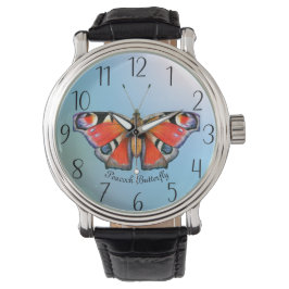 Relógio Borboleta de Peacock Aquarela Acrycolor Wall Clock
