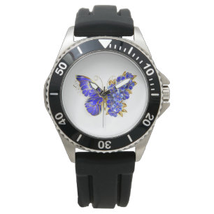 Relógio Borboleta Flor Sapphire