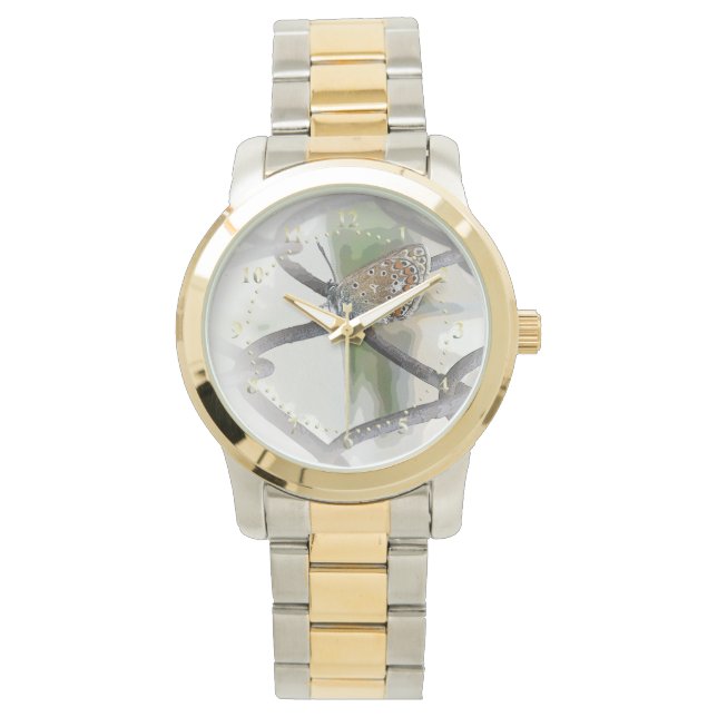 Relógio borboleta na cerca (Frente)