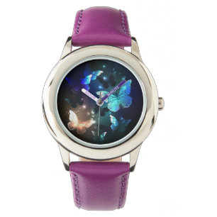 Relógio Borboleta Noturna Flutuante