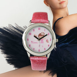 Relógio Borboleta Rosa Moderna Boho Ballerina