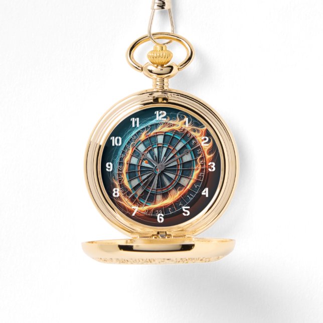 Relógio Borda de Fiery com Explosão de Bullseye (Frente)