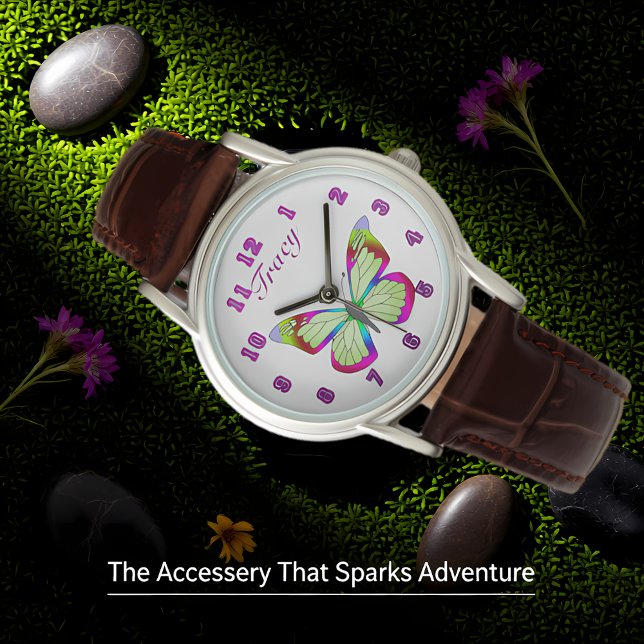 Relógio Bordas de couro castanho (Criador carregado)