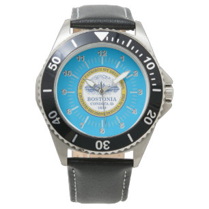 Relógio Boston (Massachusetts) City flag Watch