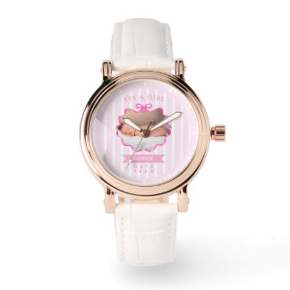 Relógio Bow Ribbon New Baby Girl