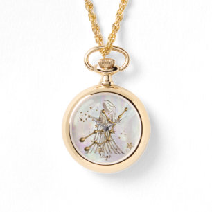 relógio bracelete de constelação de ouro virgo
