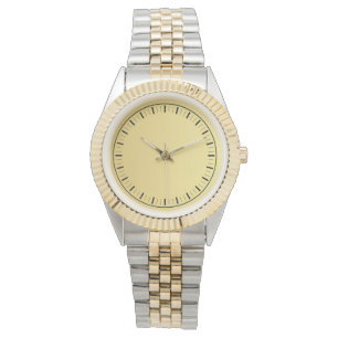 Relógio Bracelete Elegante Contemporâneo De Dois Tons