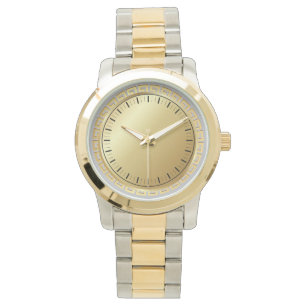 Relógio Bracelete Monograma Elegante Unisex Dois Tons