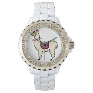Relógio branco do lama do bracelete