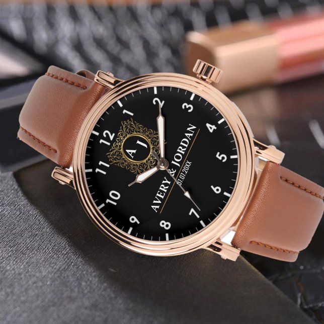 Relógio  Bride and Groom Couple Wedding Gift (Criador carregado)