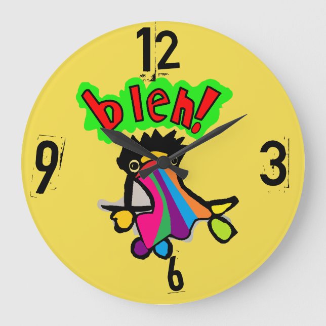 relógio brilhante vômito arco-íris (Frente)