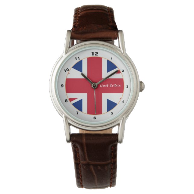 Relógio British Flag & United Kingdom Trendy fashion Reino (Frente)