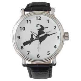 Relógio Bruxa numa Broom